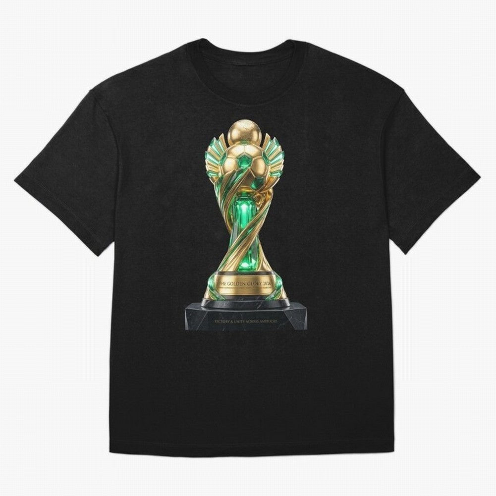 The Golden Glory 2026 - Futurist Soccer Trophy Classic T-Shirt Honor FIFA World Cup 2026 USA Canada Mexico Connected to Cristiano Ronaldo, Haaland and CR7, Portugal, Spain and Germany Energy, Game Day Rituals, Football Legends, Country Pride and