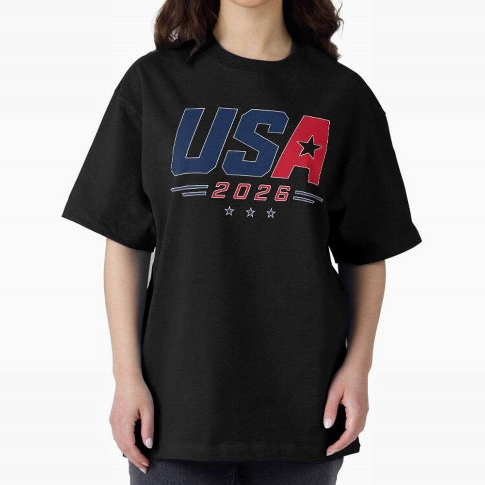 USA 2026 Soccer Fan Shirt | American Football Supporter Minimal Design Classic T-Shirt Join Supporters Worldwide for Global Football Passion for FIFA World Cup 2026 Group Stage, Celebrating CR7, Argentina, Fan Favorite Moments, National Team