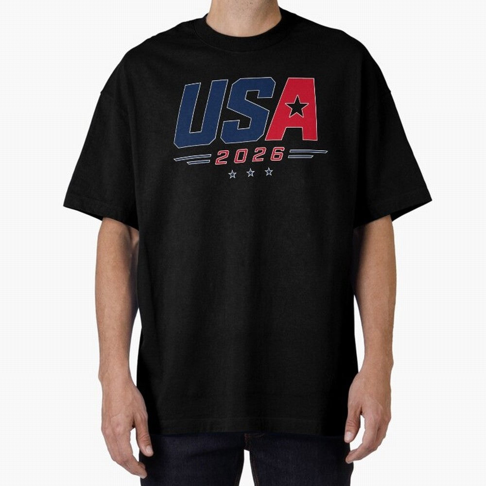USA 2026 Soccer Fan Shirt | American Football Supporter Minimal Design Classic T-Shirt Join Supporters Worldwide for Global Football Passion for FIFA World Cup 2026 Group Stage, Celebrating CR7, Argentina, Fan Favorite Moments, National Team