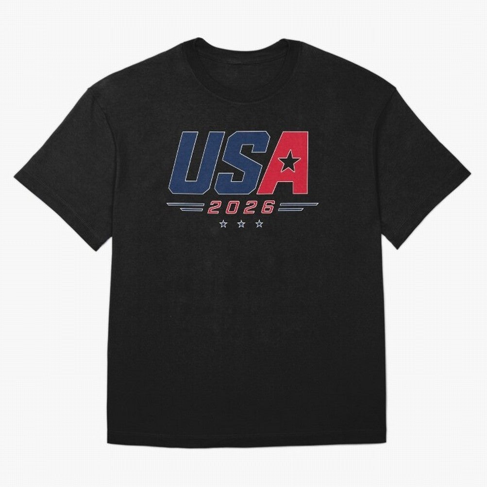 USA 2026 Soccer Fan Shirt | American Football Supporter Minimal Design Classic T-Shirt Join Supporters Worldwide for Global Football Passion for FIFA World Cup 2026 Group Stage, Celebrating CR7, Argentina, Fan Favorite Moments, National Team