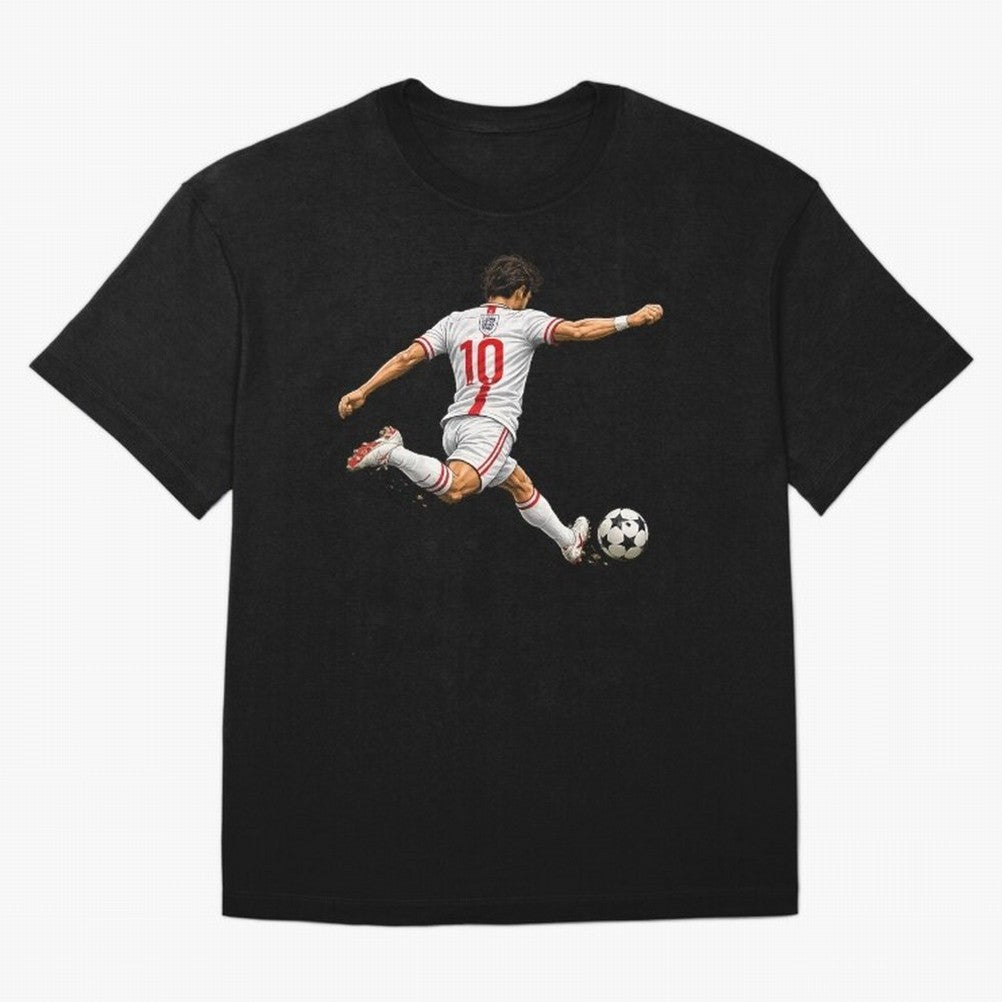England Football Sticker Number 10 Three Lions Classic T-Shirt Honor Champions and Dreams in the FIFA World Cup 2026 USA Canada Mexico Journey through Cristiano Ronaldo, Haaland and CR7 Highlights, Portugal, Spain and Germany Pride, Worldwide Fan