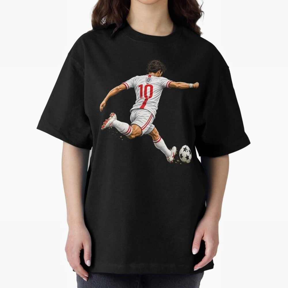 England Football Sticker Number 10 Three Lions Classic T-Shirt Honor Champions and Dreams in the FIFA World Cup 2026 USA Canada Mexico Journey through Cristiano Ronaldo, Haaland and CR7 Highlights, Portugal, Spain and Germany Pride, Worldwide Fan