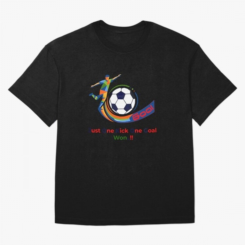 Football Striker Goal Celebration - Just One Kick Classic T-Shirt Support Your Favorite Stars during FIFA World Cup 2026 for Fans of Messi and Cristiano Ronaldo and Brazil, Portugal and Argentina, Bringing Goal Celebration Energy, Supporter