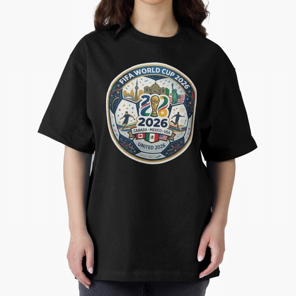 FIFA World Cup 2026 North America Commemorative Emblem Classic T-Shirt Represent the Passion of the FIFA World Cup 2026 Group Stage Journey through Haaland Highlights, Spain Pride, Stadium Memories, Football Loyalty, International Chants and