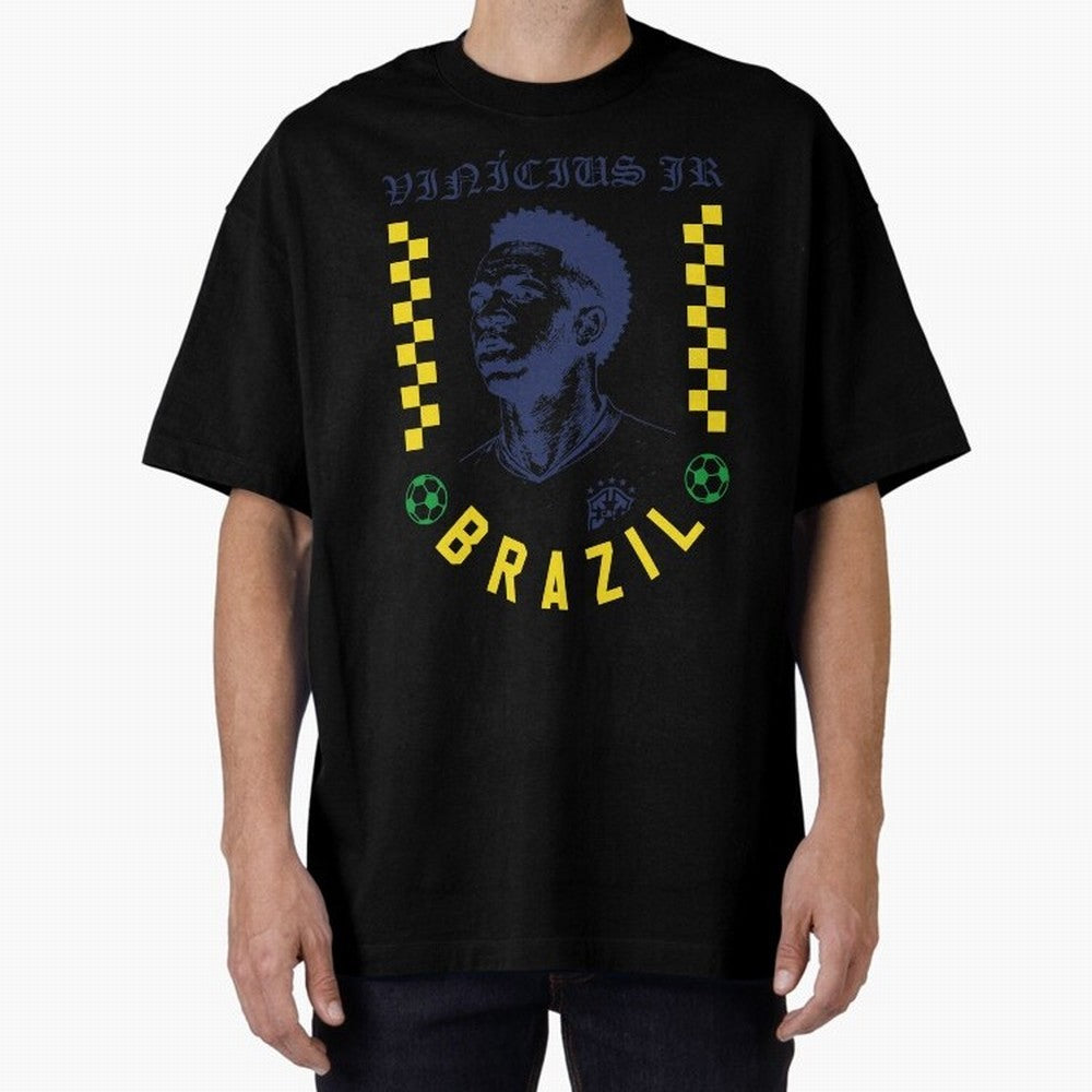 Vin¨ªcius Jr Brazil Soccer Legend Retro Football Fan Design Classic T-Shirt Follow the Final Road of FIFA World Cup 2026 Group Stage Spirit, Inspired by England, Messi, Neymar and Mbappe, Football History, Final Match Energy, Crowd Noise and Once