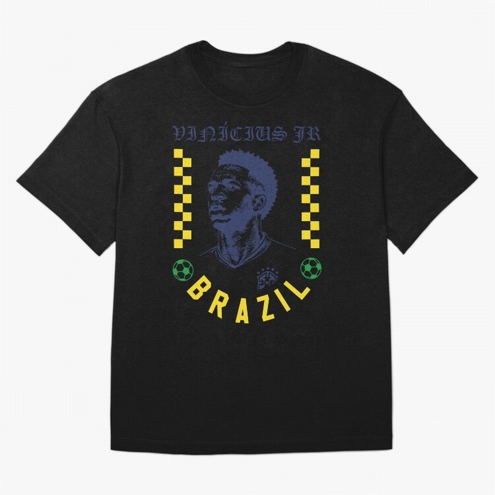Vin¨ªcius Jr Brazil Soccer Legend Retro Football Fan Design Classic T-Shirt Follow the Final Road of FIFA World Cup 2026 Group Stage Spirit, Inspired by England, Messi, Neymar and Mbappe, Football History, Final Match Energy, Crowd Noise and Once