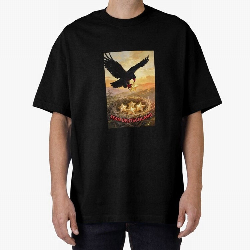 TEAM GERMANY with eagle's nest and 4 stars Classic T-Shirt Show Your Stadium Side during the FIFA World Cup 2026 Group Stage Journey through Haaland and Mbappe Highlights, Germany Pride, Sports Nostalgia, International Competition, Famous Players