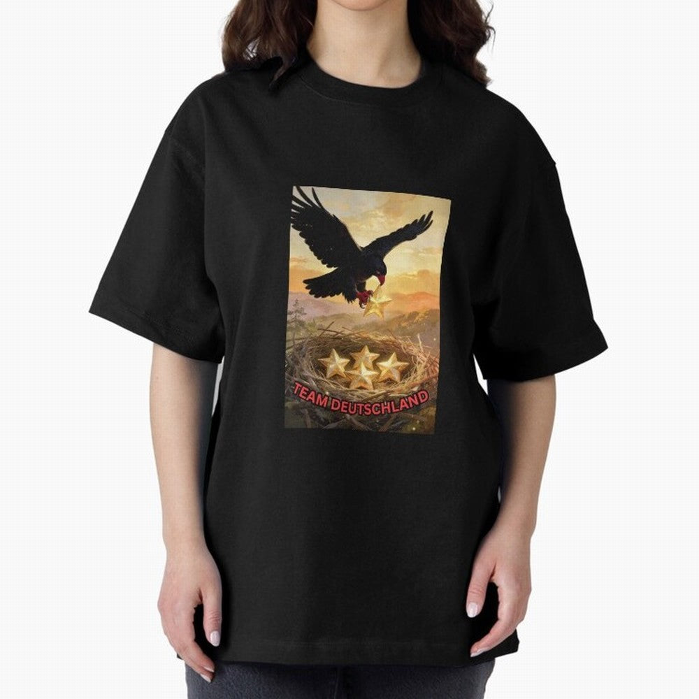 TEAM GERMANY with eagle's nest and 4 stars Classic T-Shirt Show Your Stadium Side during the FIFA World Cup 2026 Group Stage Journey through Haaland and Mbappe Highlights, Germany Pride, Sports Nostalgia, International Competition, Famous Players