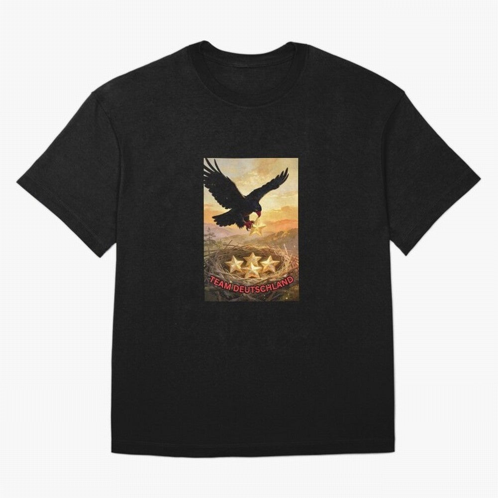 TEAM GERMANY with eagle's nest and 4 stars Classic T-Shirt Show Your Stadium Side during the FIFA World Cup 2026 Group Stage Journey through Haaland and Mbappe Highlights, Germany Pride, Sports Nostalgia, International Competition, Famous Players