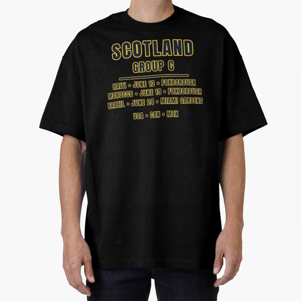 Scotland World Cup 2026 Fixtures T-Shirt ¨C Group C Football Shirt Classic T-Shirt Turn Up for FIFA World Cup 2026 USA Canada Mexico for Fans of Neymar, Haaland and Cristiano Ronaldo and Argentina and Brazil, Bringing Classic Soccer Heritage,