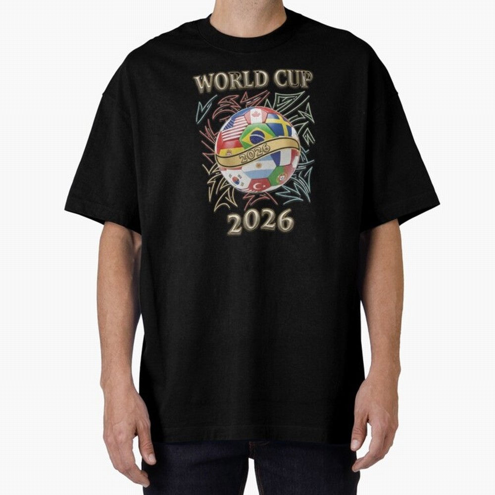 2026 World Cup Soccer Ball Flags - Global Football Championship Celebration Classic T-Shirt Stand Out with Spirit from FIFA World Cup 2026 Group Stage Spirit, Celebrating Brazil, CR7, Championship Spirit, Famous Goals, Roaring Crowds and