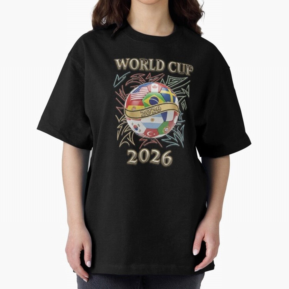 2026 World Cup Soccer Ball Flags - Global Football Championship Celebration Classic T-Shirt Stand Out with Spirit from FIFA World Cup 2026 Group Stage Spirit, Celebrating Brazil, CR7, Championship Spirit, Famous Goals, Roaring Crowds and
