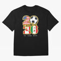 Usa Canada Mexico Soccer 2026 Oversized T-Shirt Celebrate Global Passion for FIFA World Cup 2026 for Fans of Haaland and Brazil, Portugal and Argentina, Bringing Goal Celebration Energy, Supporter Heritage, Football Icons and Worldwide Tournament