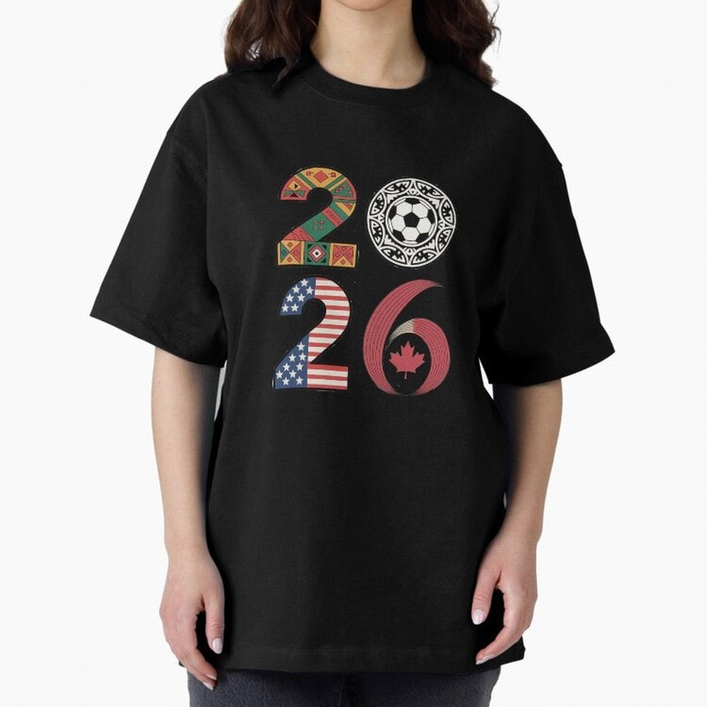 2026 Football Countries Design ¨C USA, Canada & Mexico Inspired Art Oversized T-Shirt Celebrate the Next Chapter of FIFA World Cup 2026 USA Canada Mexico Inspired by Messi, Neymar and Mbappe, Argentina, France and Brazil Energy, Sports Nostalgia,
