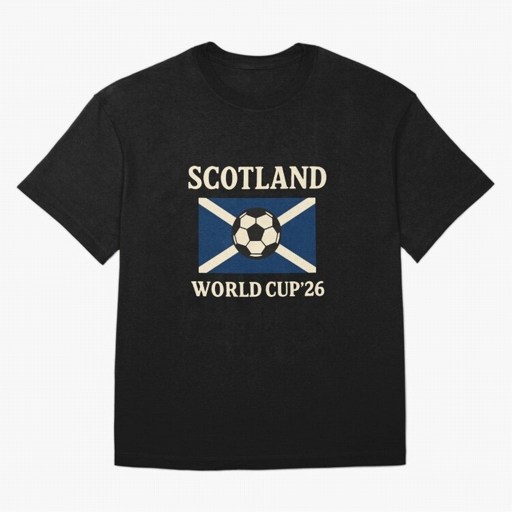 Scotland World Cup 2026 Oversized T-Shirt Back the Journey through Global Football Passion for FIFA World Cup 2026, Inspired by Neymar, Haaland and Cristiano Ronaldo, Argentina, France and Brazil, Football History, Final Match Energy, Crowd Noise