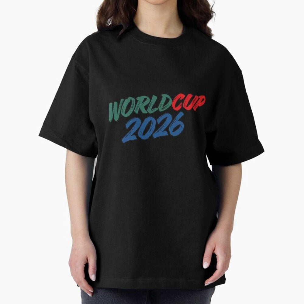 World Cup 2026 Oversized T-Shirt Bring Stadium Energy to FIFA World Cup 2026 Inspired by Neymar, Haaland and Cristiano Ronaldo, England, France and Netherlands Energy, Champion Mindset, Group Stage Buzz, Knockout Tension and Passionate Fan Culture;