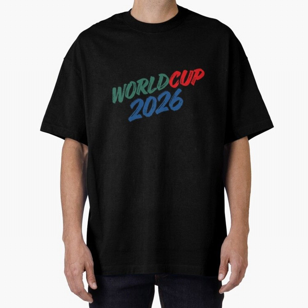 World Cup 2026 Oversized T-Shirt Bring Stadium Energy to FIFA World Cup 2026 Inspired by Neymar, Haaland and Cristiano Ronaldo, England, France and Netherlands Energy, Champion Mindset, Group Stage Buzz, Knockout Tension and Passionate Fan Culture;