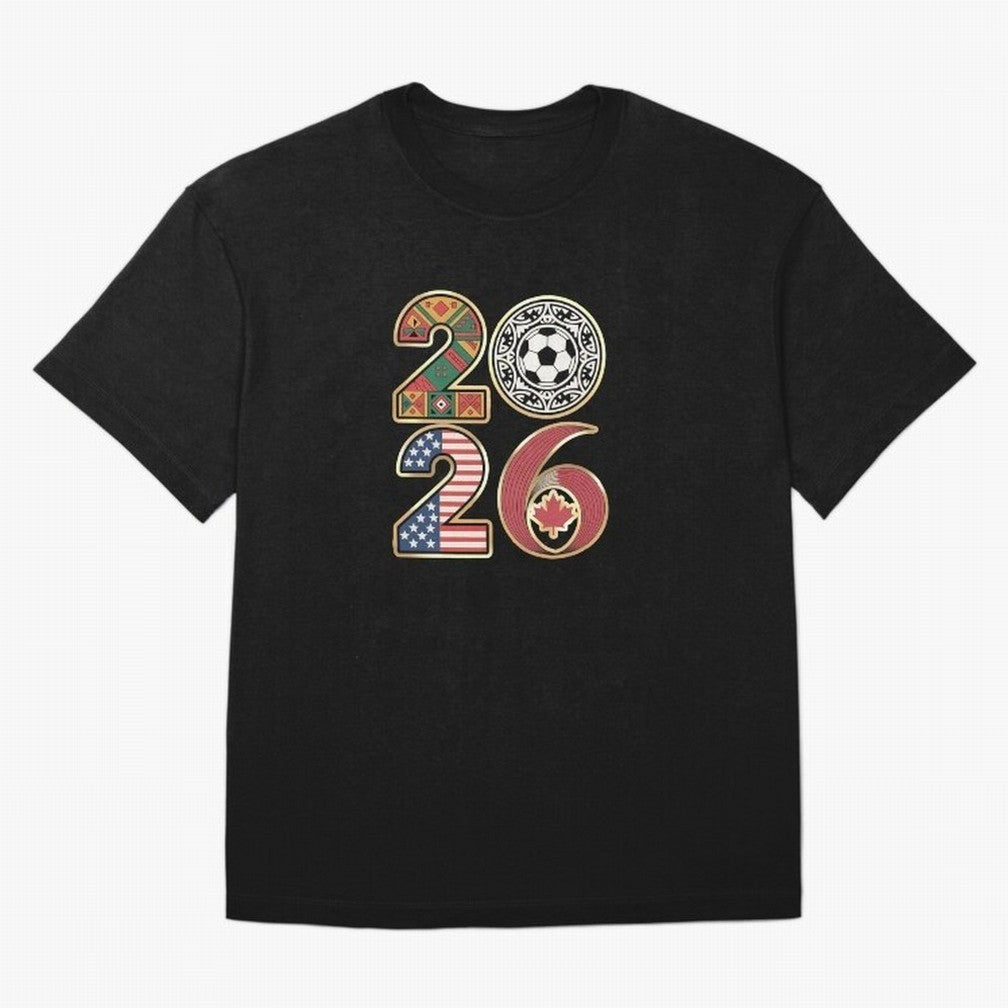 2026 Football Countries Design ¨C USA, Canada & Mexico Inspired Art Oversized T-Shirt Support the Legends of Match Day Hype around FIFA World Cup 2026 Group Stage, Mbappe and Neymar, Spain and Netherlands, Sports Nostalgia, International