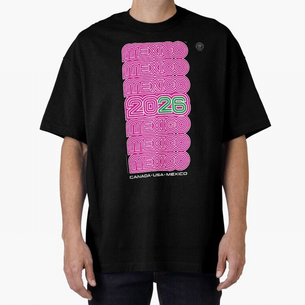 Mexico Retro Soccer 26 ¨C Canada USA Mexico 26¨C Bold Vintage Typography Oversized T-Shirt Represent Football Lovers during Global Football Passion for FIFA World Cup 2026 Group Stage, Filled with Haaland, England, Stadium Memories, Football