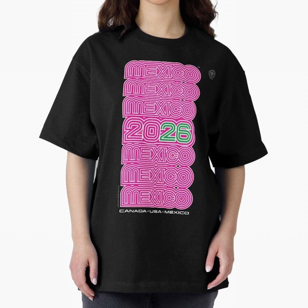 Mexico Retro Soccer 26 ¨C Canada USA Mexico 26¨C Bold Vintage Typography Oversized T-Shirt Represent Football Lovers during Global Football Passion for FIFA World Cup 2026 Group Stage, Filled with Haaland, England, Stadium Memories, Football