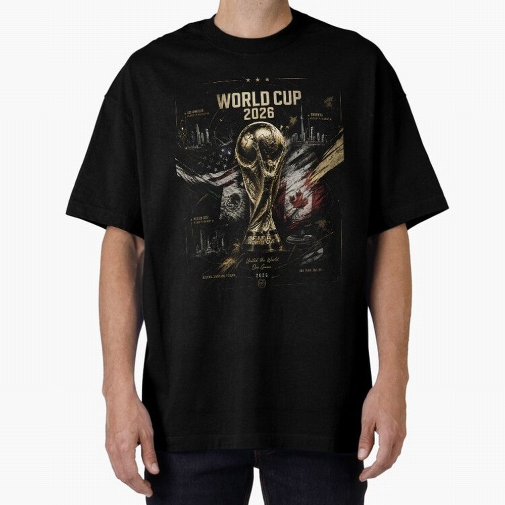 2026 FIFA World Cup Oversized T-Shirt Celebrate Global Football Passion for FIFA World Cup 2026 Group Stage, Built around Mbappe and Neymar, Germany, Game Day Rituals, Football Legends, Country Pride and the Road to the Final; Created for Match Day