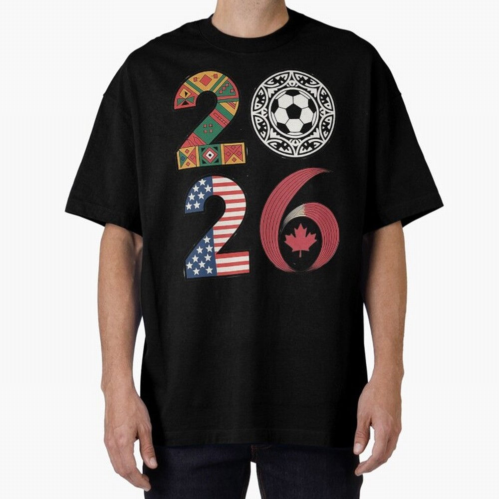 2026 Football Countries Oversized T-Shirt Show Love for Legendary Goals in FIFA World Cup 2026 USA Canada Mexico Spirit, with Argentina, Messi, Stadium Chants, National Pride, Trophy Dreams and Unforgettable Football Memories; Perfect for People
