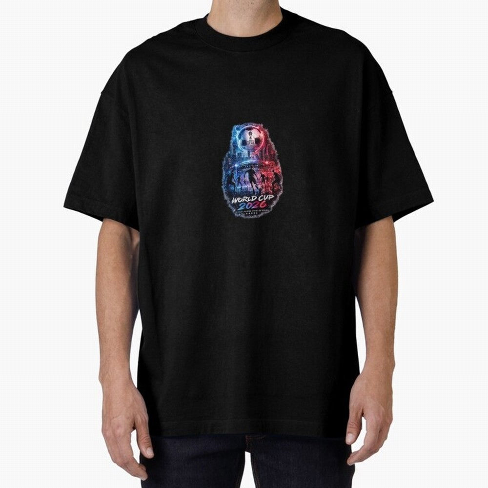 Copy of World Cup 2026 ¨C United Passion ?? | Neon Football Design Oversized T-Shirt Live the Energy of FIFA World Cup 2026 for Fans of Neymar and Brazil, Bringing Football Festival Excitement, Trophy Ambitions, Country Rivalries and Star Player