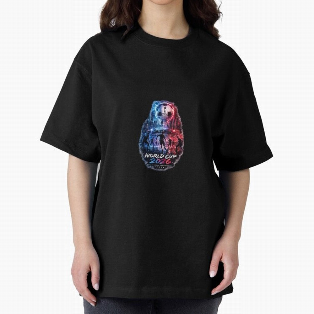 Copy of World Cup 2026 ¨C United Passion ?? | Neon Football Design Oversized T-Shirt Live the Energy of FIFA World Cup 2026 for Fans of Neymar and Brazil, Bringing Football Festival Excitement, Trophy Ambitions, Country Rivalries and Star Player