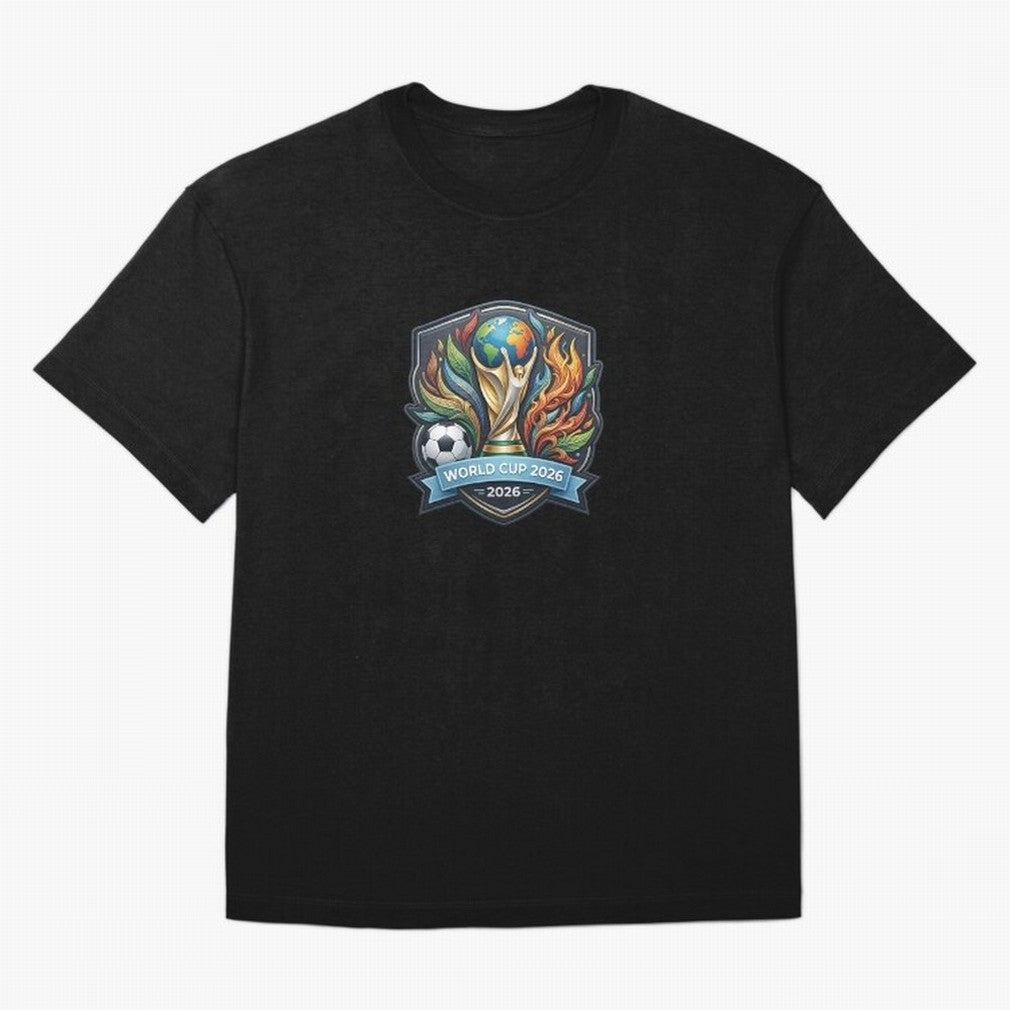 World Cup 2026 Football Crest - Retro Vintage Sticker Oversized T-Shirt Fuel the Hype around FIFA World Cup 2026 Group Stage Spirit, Capturing France and Portugal, Messi, CR7 and Mbappe, Stadium Memories, Football Loyalty, International Chants and