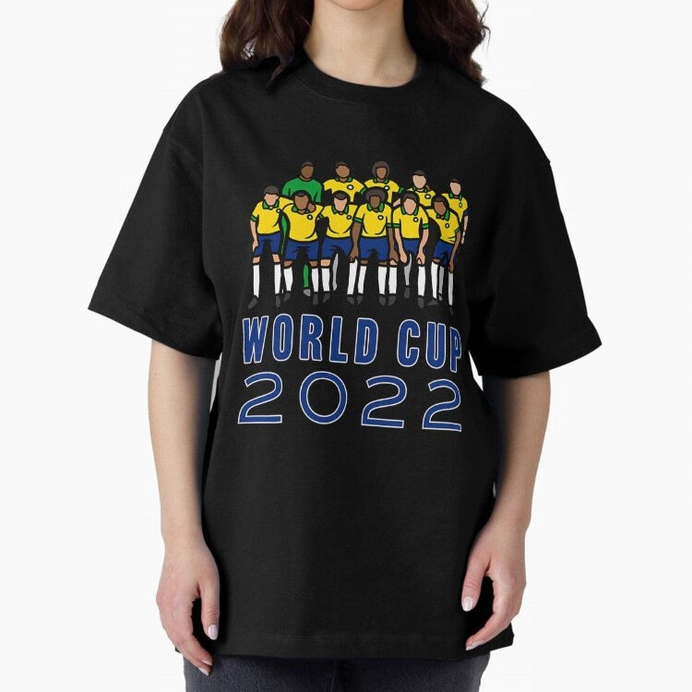 World Cup 2022 Oversized T-Shirt Carry National Pride through the FIFA World Cup 2026 Group Stage Journey through Neymar, Haaland and Cristiano Ronaldo Highlights, France and Portugal Pride, Sports Nostalgia, International Competition, Famous