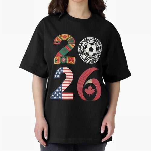 2026 Football Countries Design Usa Canada Mexico Inspired Oversized T-Shirt Celebrate the Stars of FIFA World Cup 2026 Spirit, Capturing England, Cristiano Ronaldo, Haaland and CR7, Match Day Excitement, Supporter Culture, Golden Goals and Global