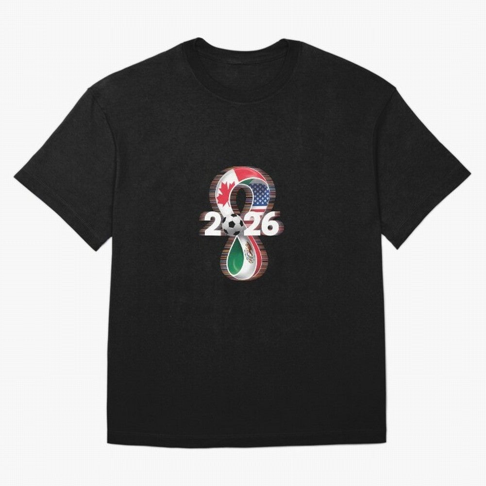 Usa Canada Mexico Soccer Football 2026 Oversized T-Shirt Show Fan Pride Across Match Day Hype around FIFA World Cup 2026, Neymar, England, France and Netherlands, Champion Mindset, Group Stage Buzz, Knockout Tension and Passionate Fan Culture; Made