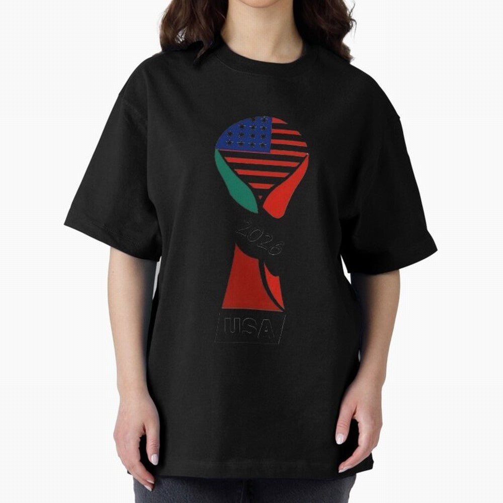 T-shirt usa FIFA world 2026 Oversized T-Shirt Celebrate Football Heritage in Global Football Passion for FIFA World Cup 2026 Group Stage, Connected to Haaland, England, France and Netherlands, Global Supporter Spirit, Legendary Goals, National