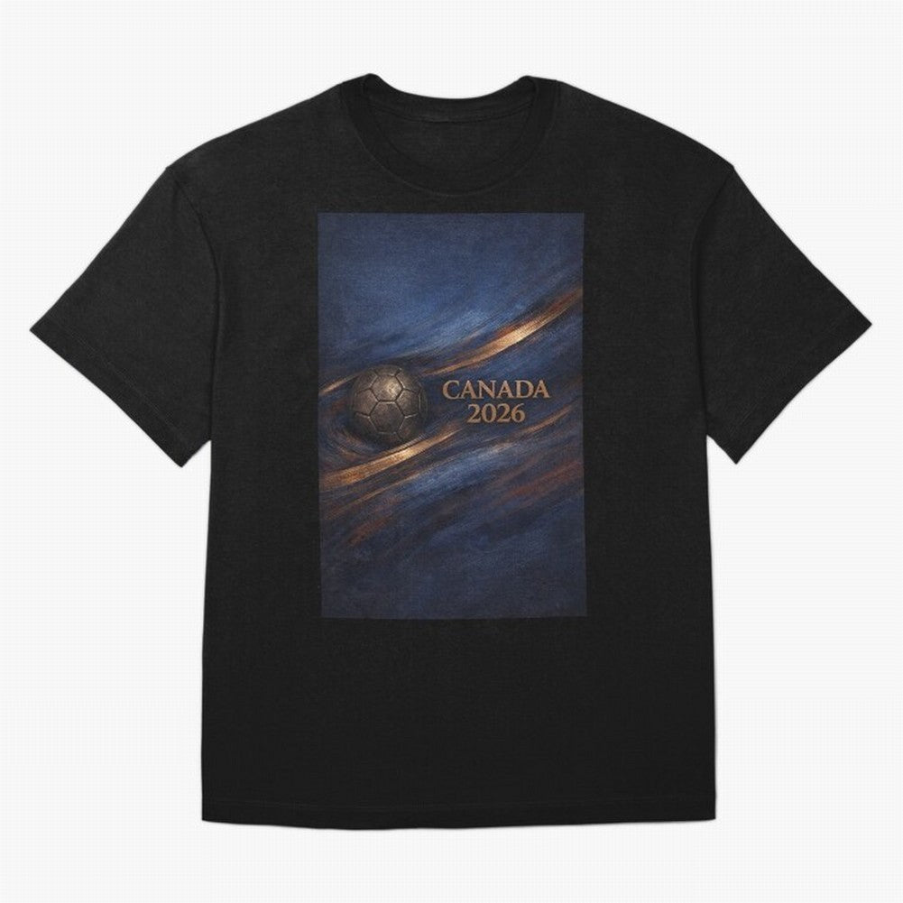 Canada 2026 Soccer Inspired Design Oversized T-Shirt Show Support during FIFA World Cup 2026 Spirit, Centered on France, Haaland and Mbappe, Stadium Memories, Football Loyalty, International Chants and Championship Tradition; Ideal for Passionate