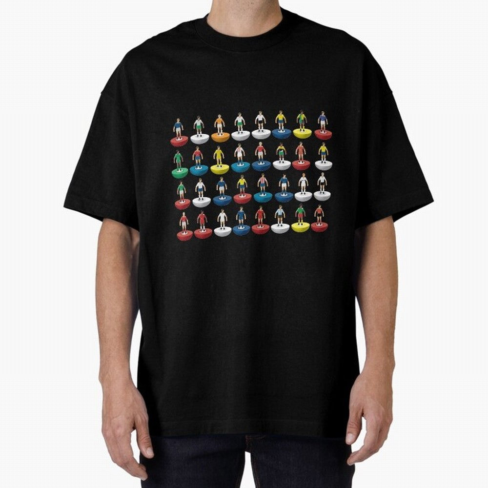 World Subbuteo players Oversized T-Shirt Show Up for the Glory of Match Day Hype around FIFA World Cup 2026 USA Canada Mexico, Mbappe, England and Germany, Match Day Excitement, Supporter Culture, Golden Goals and Global Football Passion; Made for