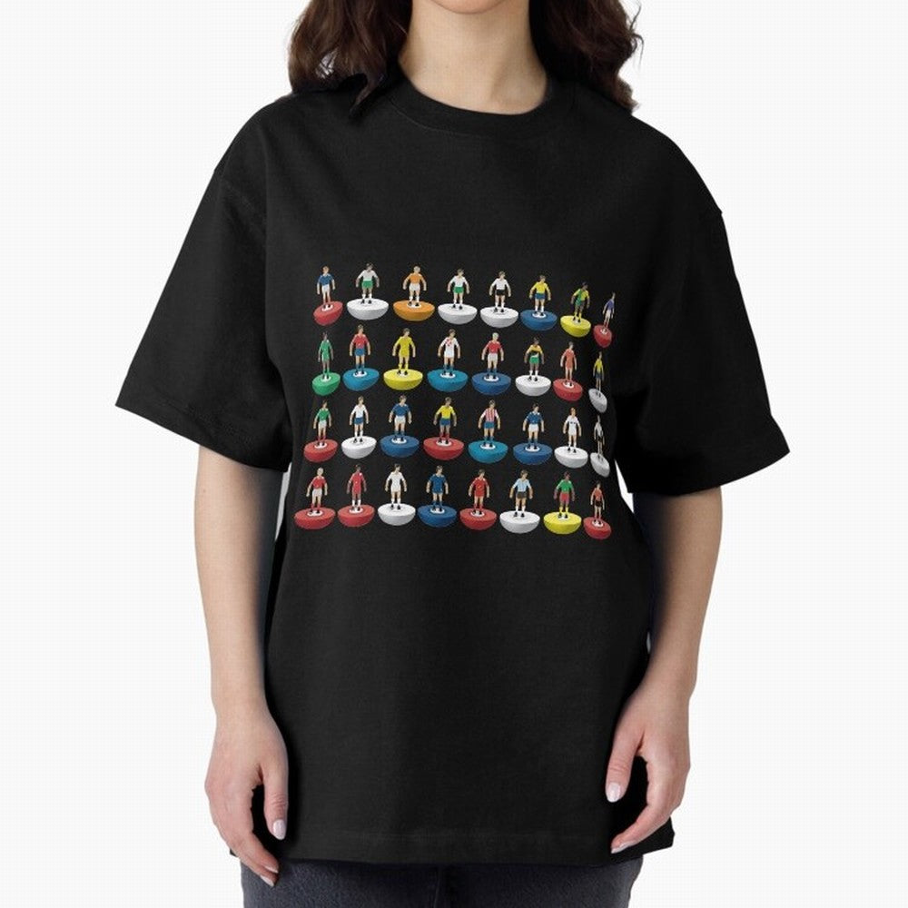 World Subbuteo players Oversized T-Shirt Show Up for the Glory of Match Day Hype around FIFA World Cup 2026 USA Canada Mexico, Mbappe, England and Germany, Match Day Excitement, Supporter Culture, Golden Goals and Global Football Passion; Made for