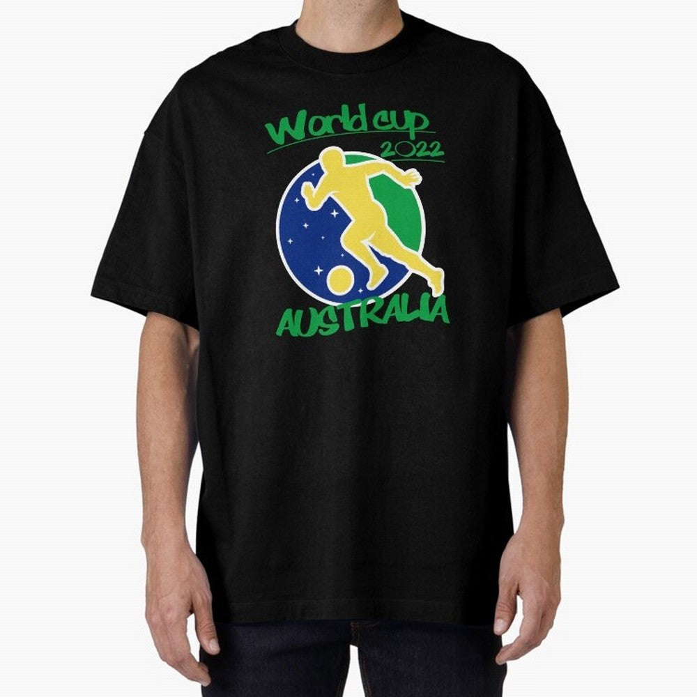Australia World Cup 2022 Oversized T-Shirt Feel FIFA World Cup 2026 Group Stage with Cristiano Ronaldo, Haaland and CR7, Brazil Energy, Goal Celebration Energy, Supporter Heritage, Football Icons and Worldwide Tournament Joy; Perfect for People Who