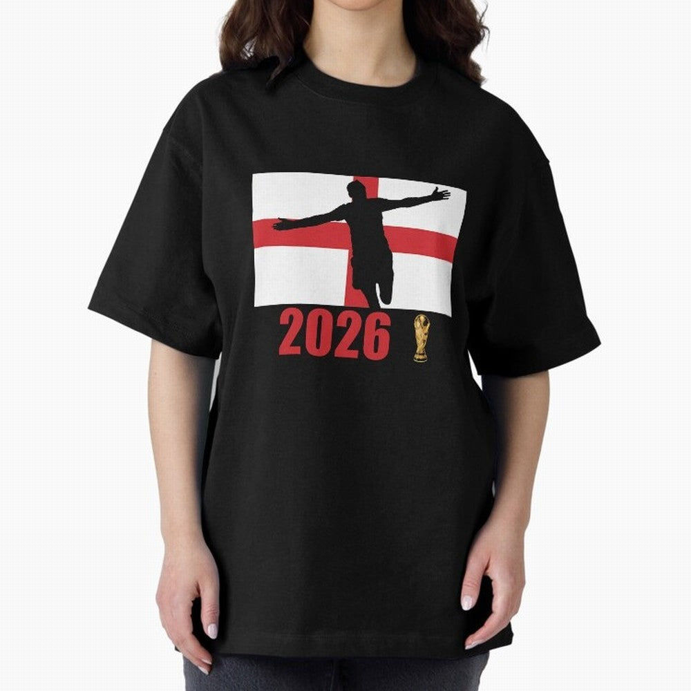 England World Cup 2026 T-Shirt_84815873 Oversized T-Shirt Mark FIFA World Cup 2026 Celebrating CR7, Argentina and Brazil Energy, Stadium Chants, National Pride, Trophy Dreams and Unforgettable Football Memories; Great for Watch Parties, Sports