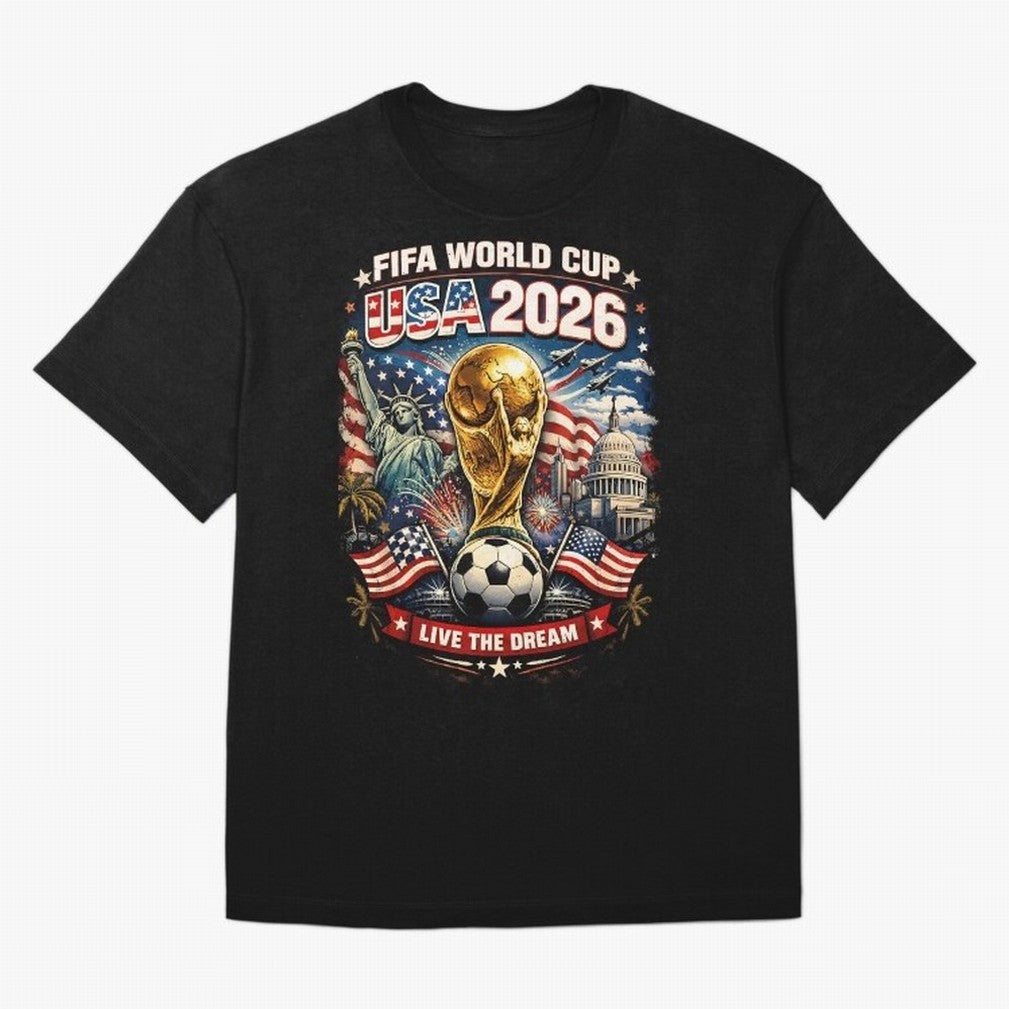 Fifa World Cup USA 2026 Colour Oversized T-Shirt Unlock FIFA World Cup 2026 with Messi, CR7 and Mbappe, Netherlands Energy, Championship Spirit, Famous Goals, Roaring Crowds and International Football Unity; Perfect for Supporters Who Want Bold