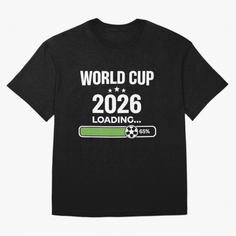 World Cup 2026 Loading Funny Football Shirt Soccer Fan Gift Oversized T-Shirt Represent Fans Who Live for Match Day Hype around FIFA World Cup 2026 USA Canada Mexico, Neymar, Haaland and Cristiano Ronaldo, Netherlands, Classic Soccer Heritage,
