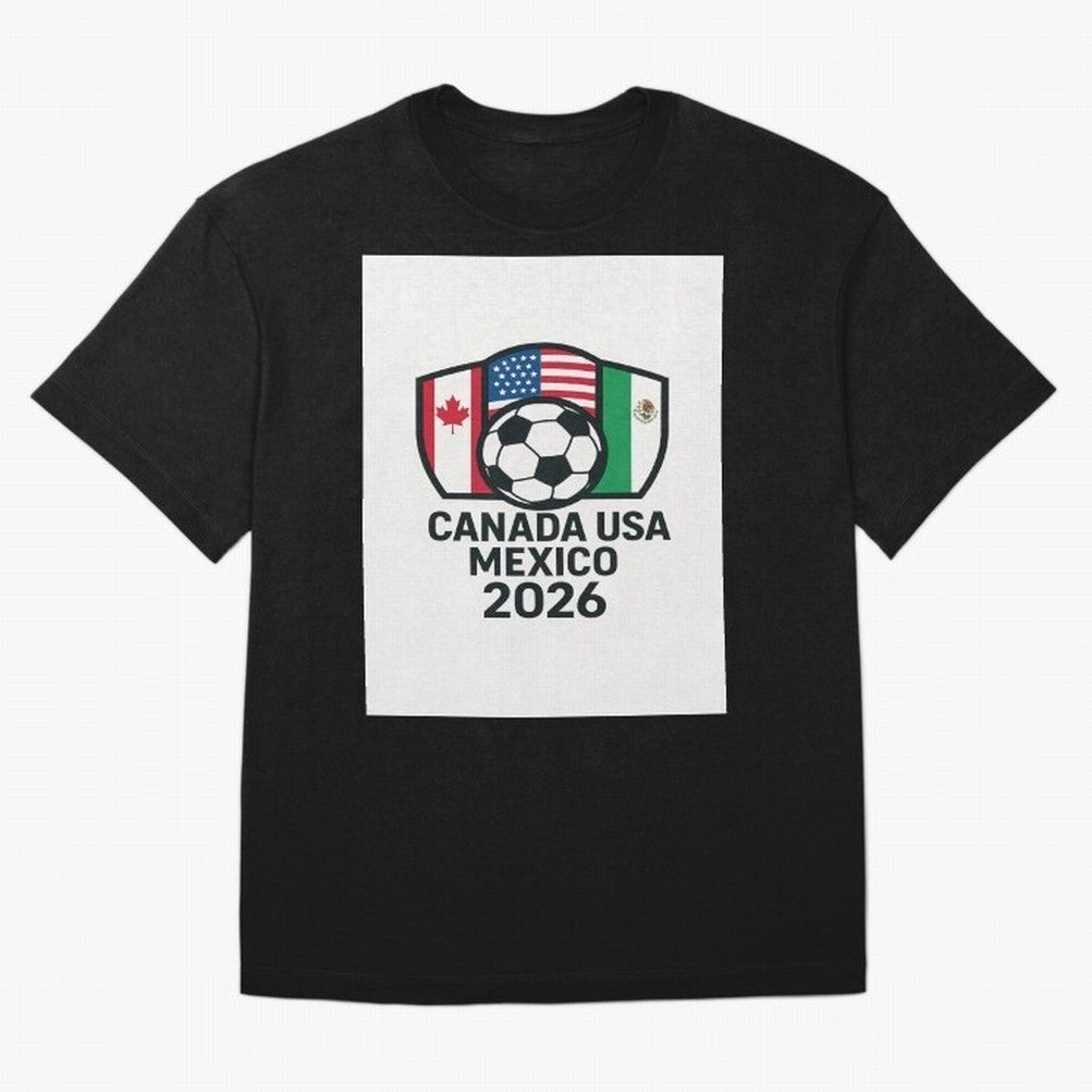 World Cup Soccer 2026 Canada USA Mexico Design Oversized T-Shirt Make Your Look Match FIFA World Cup 2026 USA Canada Mexico Spirit, Driven by Argentina and Brazil, Mbappe and Neymar, Football Passion, Legendary Performances, Festival Vibes and