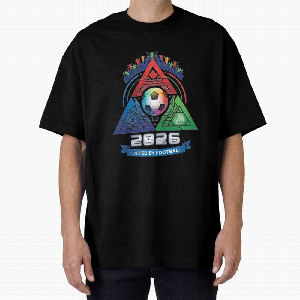 Triangular United By Football World Cup 2026 Emblem Oversized T-Shirt Remember Iconic Moments from the FIFA World Cup 2026 Journey through Neymar, Haaland and Cristiano Ronaldo Highlights, Portugal Pride, Game Day Rituals, Football Legends, Country