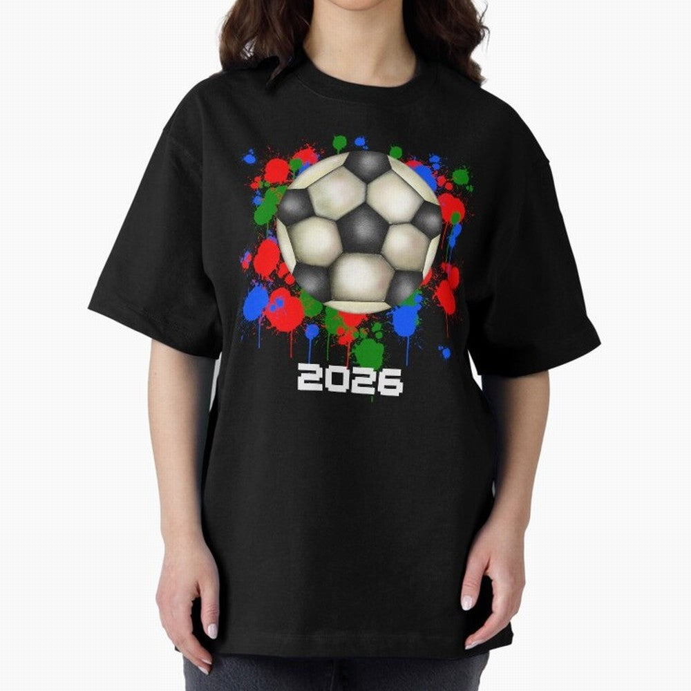 Football 2026 Oversized T-Shirt Make Game Day About FIFA World Cup 2026 Driven by Neymar, England Energy, Retro Football Energy, Iconic Rivalries, Trophy Chase Drama and Stadium Atmosphere; Created for Match Day Parties, Soccer Gifts, Fan Photos,