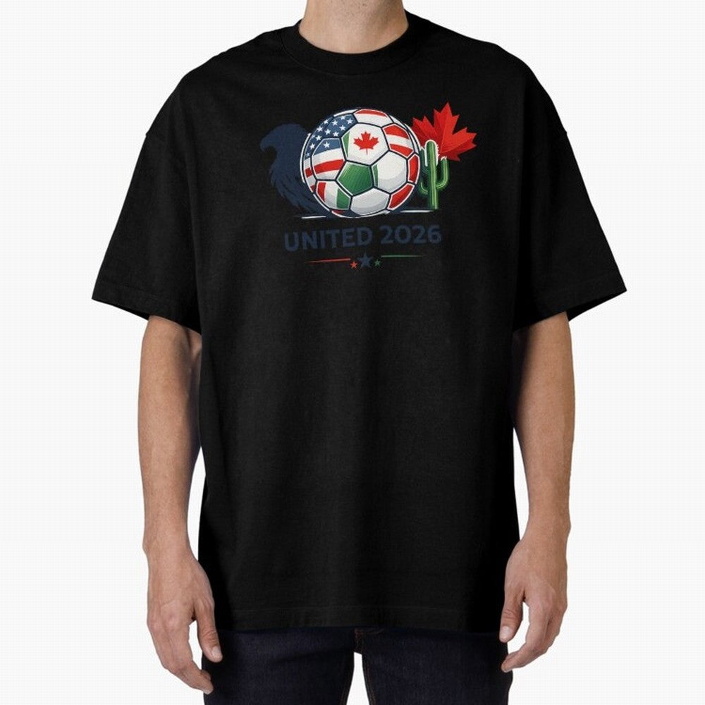 World Cup 2026 United Soccer Design Oversized T-Shirt Bring International Match Energy to FIFA World Cup 2026 Group Stage Spirit, Connected to Netherlands, Messi and Cristiano Ronaldo, Worldwide Fan Energy, Dramatic Goals, Stadium Lights and