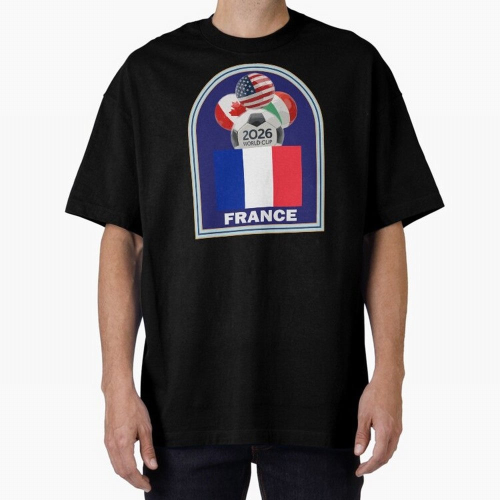 France 2026 Soccer T-shirt Oversized T-Shirt Represent Match Day Hype around FIFA World Cup 2026 Group Stage, Messi, Neymar and Mbappe, Argentina, France and Brazil, Tournament Hype, Historic Matchups, Family Viewing Parties and Global Sports