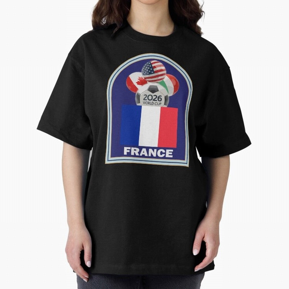 France 2026 Soccer T-shirt Oversized T-Shirt Represent Match Day Hype around FIFA World Cup 2026 Group Stage, Messi, Neymar and Mbappe, Argentina, France and Brazil, Tournament Hype, Historic Matchups, Family Viewing Parties and Global Sports