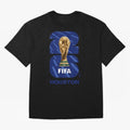 World Cup26 Houston Trophy Oversized T-Shirt Honor the Football Icons of FIFA World Cup 2026 Group Stage Celebrating Neymar, Haaland and Cristiano Ronaldo, Argentina, France and Brazil Energy, Supporter Pride, Iconic Celebrations, Legendary Names
