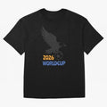 world cup 2026 Oversized T-Shirt Stand with Global Football Passion for FIFA World Cup 2026 Group Stage, Inspired by Messi, CR7 and Mbappe, Portugal, Football Festival Excitement, Trophy Ambitions, Country Rivalries and Star Player Buzz; Ideal for