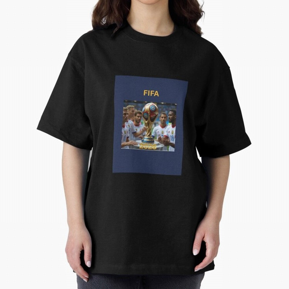 WORLD CUP FOOTBALL 2026 Oversized T-Shirt Celebrate Soccer Greatness during Global Football Passion for FIFA World Cup 2026 USA Canada Mexico, Highlighting Messi, England, Supporter Pride, Iconic Celebrations, Legendary Names and Global Match Day