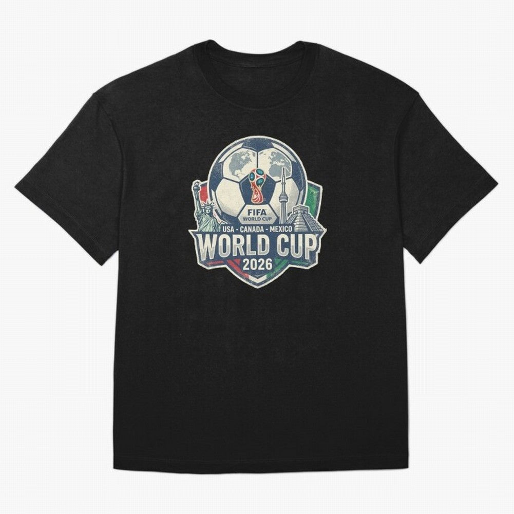 North America United Soccer 2026 Vintage Crest Oversized T-Shirt Show Your Stadium Side during the FIFA World Cup 2026 USA Canada Mexico Journey through Messi, CR7 and Mbappe Highlights, Portugal Pride, Tournament Hype, Historic Matchups, Family